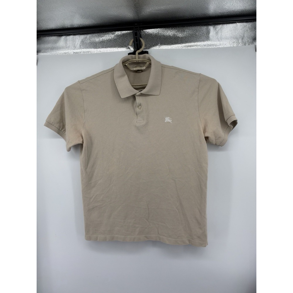 Burberry Brit Short Sleeve Polo Shirt Tan Men's Size Large